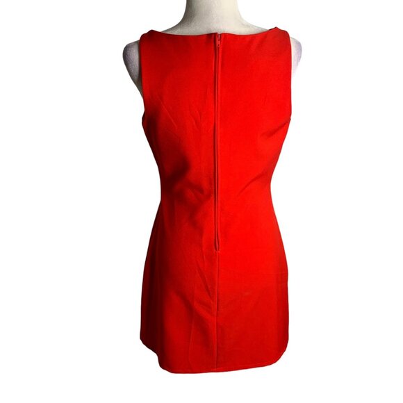 Vintage 90s Ripe Sleeveless Sheath Dress Size Small Red Back Zipper Unlined - Picture 4 of 6